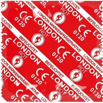 Durex London Red – červené kondomy (1 ks)