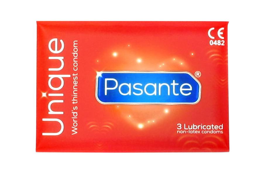 Pasante Unique bezlatexové kondomy 3 ks Pasante