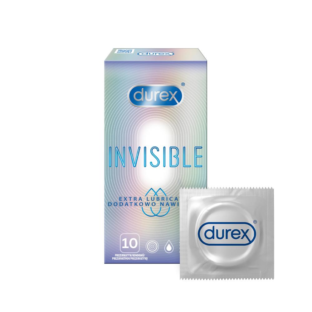 Durex Invisible Extra Lubricated kondomy 10ks Durex