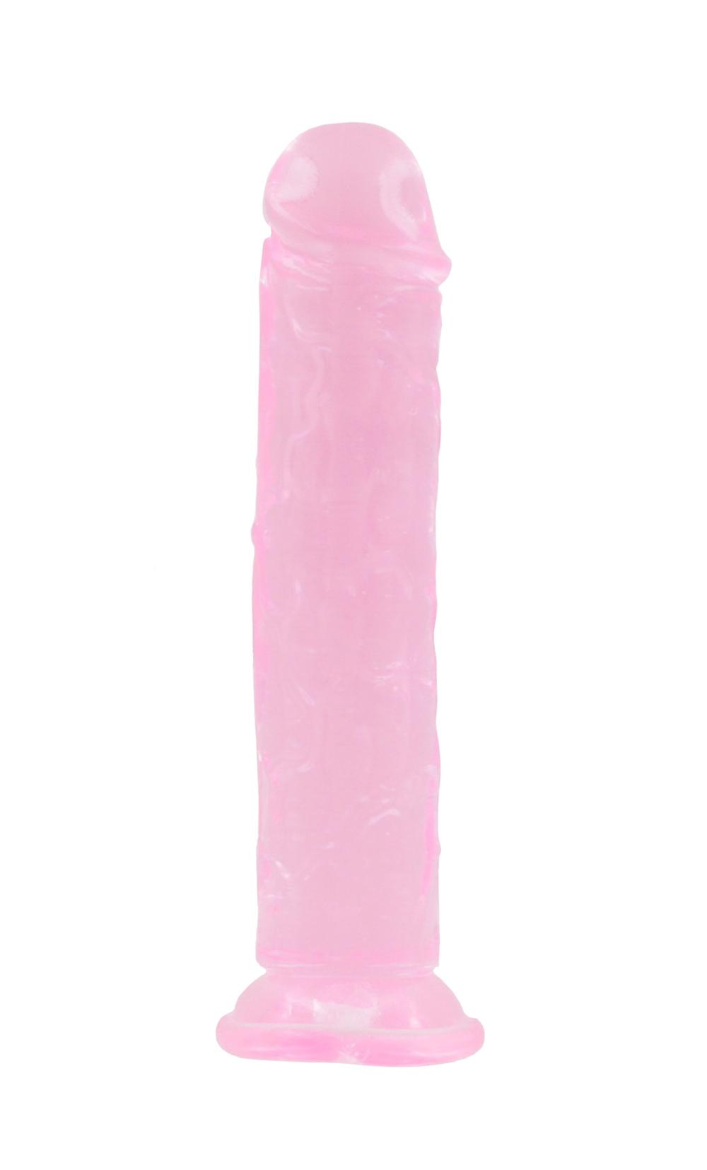 BASIC X Perry gelové dildo s přísavkou růžové vel. M BASIC X