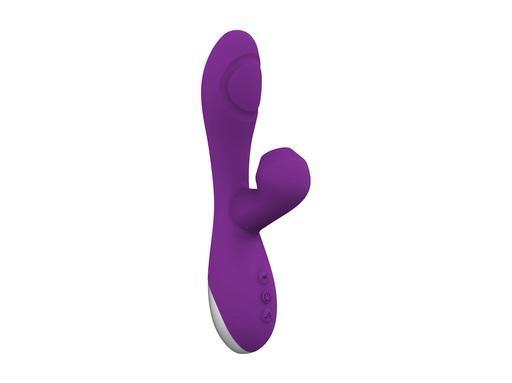 Romant Flap vibrátor rabbit s poklepem a tlakovým stimulátorem na klitoris fialový ROMANT