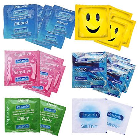 Pasante kondomy Testovací sada č.4 - 22 ks Pasante