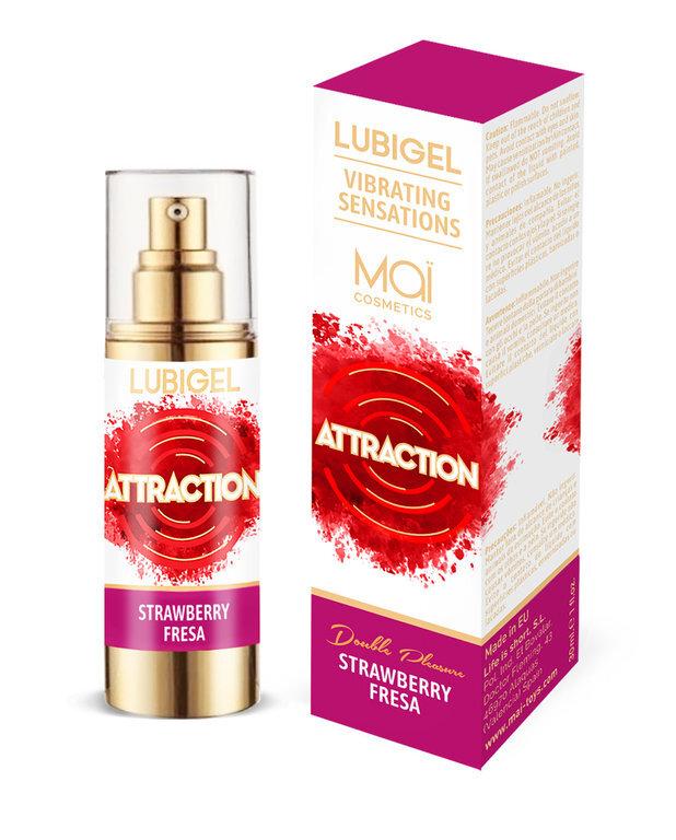 Mai Attraction Lubigel liquid vibrator Strawberry Attraction