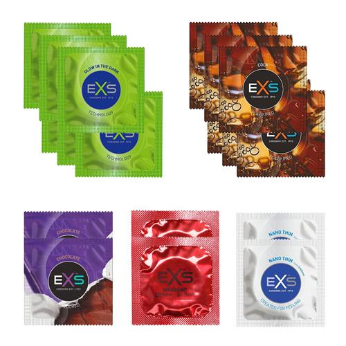 EXS kondomy - testovací sada 18 ks EXS