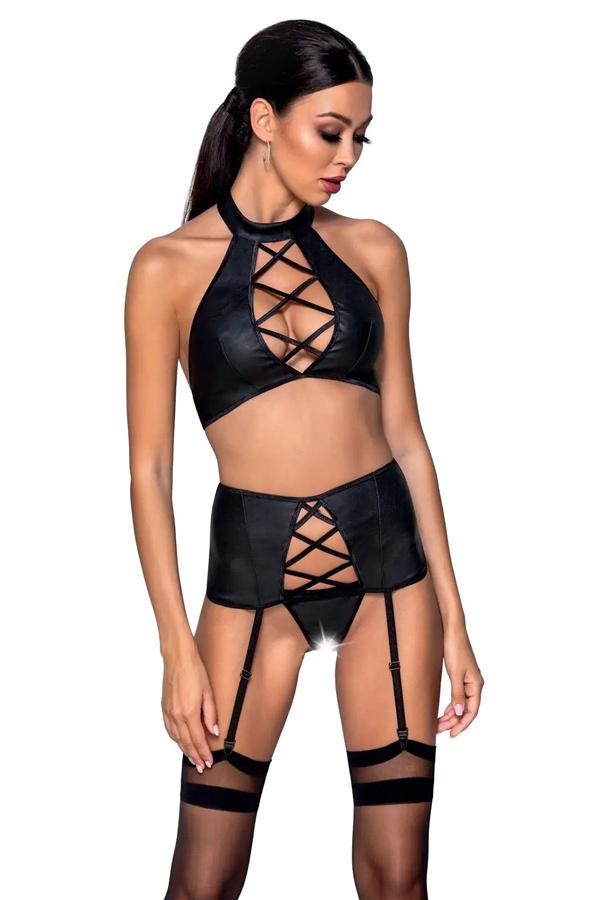 Passion Nancy 3-dílný set černý Passion