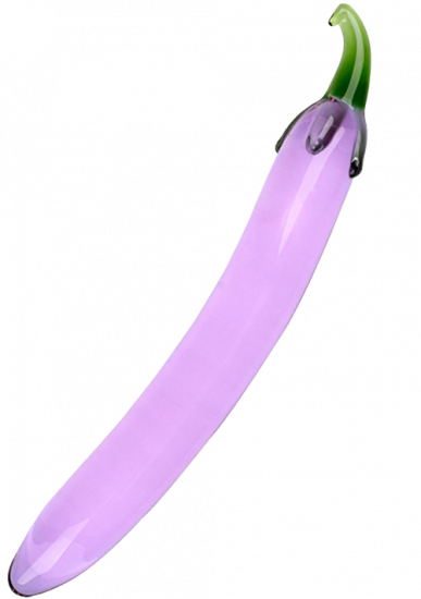 Skleněné dildo Mr. Eggplant (19 cm)