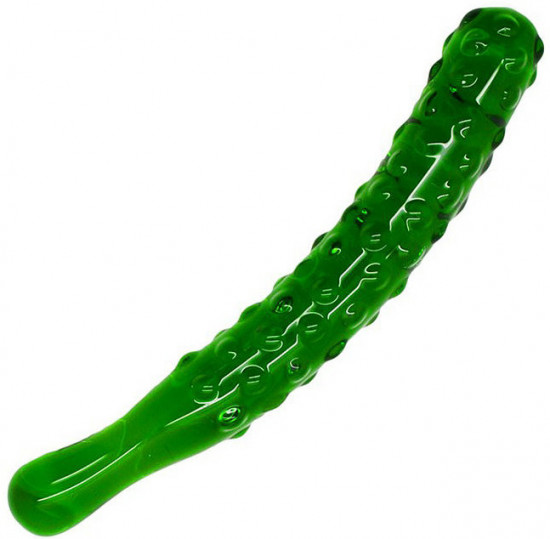 Skleněné dildo Mr. Cucumber (20 cm)