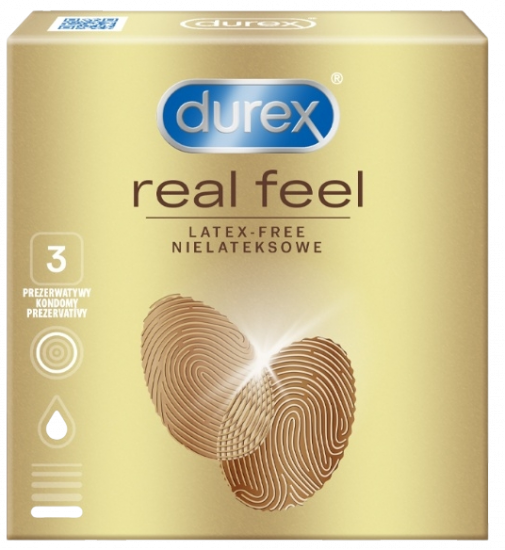 Durex Real Feel – bezlatexové kondomy (3 ks)