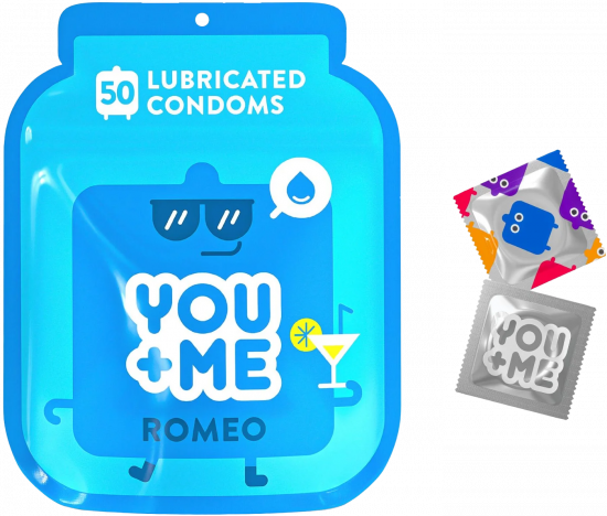 You Me ROMEO - extra lubrikované kondomy (50 ks)
