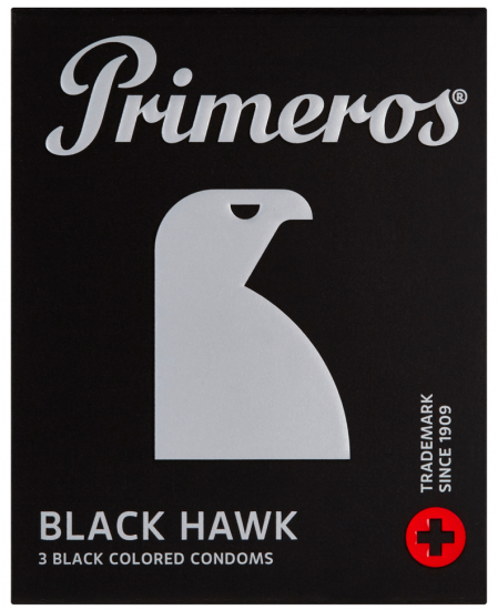 Primeros Black Hawk – černé kondomy (3 ks)
