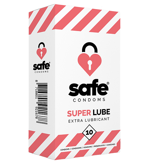 SAFE - Condoms with Extra Lubricant Superlube 10 pcs