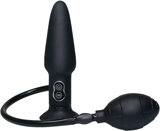 True Black Vibrating Butt Plug