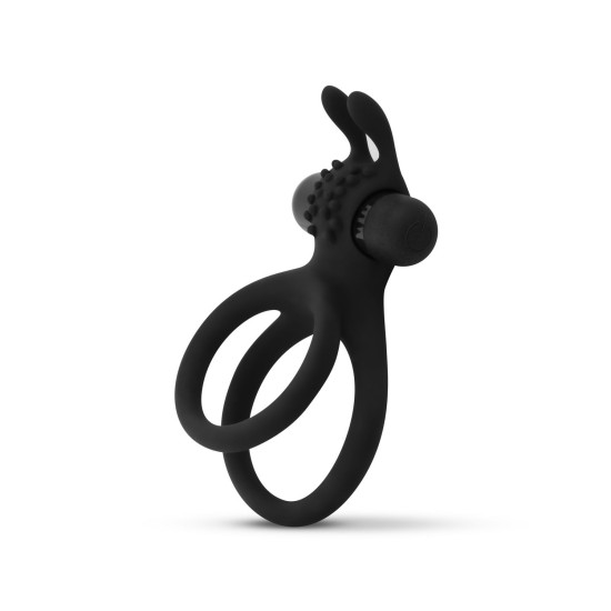 EASYTOYS MEN ONLY Sdílející kroužek - Dvojitý vibrační kroužek na penis s oušky zajíčka