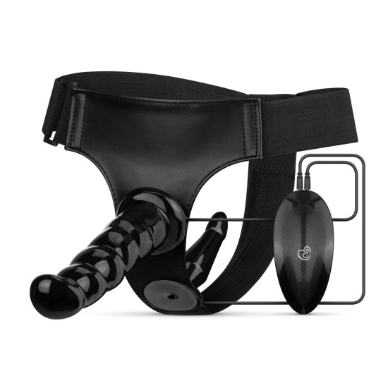 EASYTOYS FETISH COLLECTION - Vibrační Strap-On Set - Černý