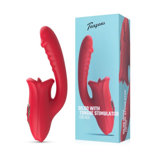 TEAZERS Dildo se stimulátorem klitorisu
