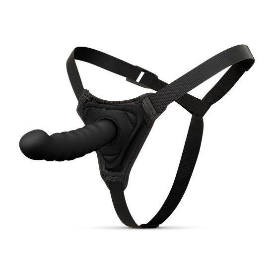 EASYTOYS FETISH COLLECTION Silikonové Strap-On - Zahnuté