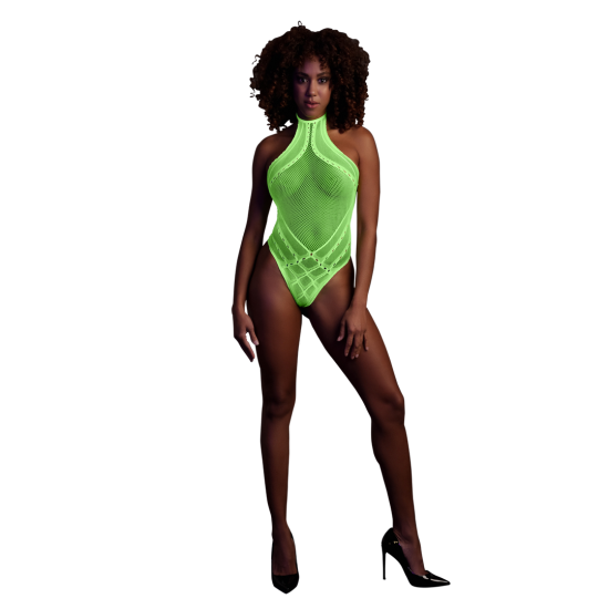 Body s halenku pod krk - Jedna velikost - Neonově zelená