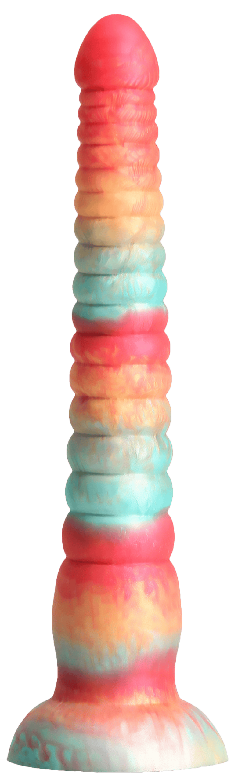 Colours Stacked dildo 23 cm - červená/zlatá Ns Novelties
