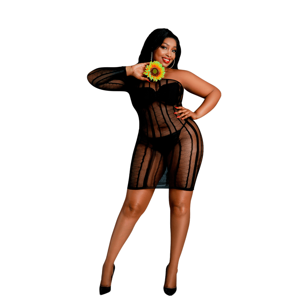 Moonlight Plus model 05 minišaty Moonlight lingerie