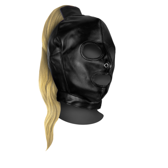 Maska s blond copem - černá