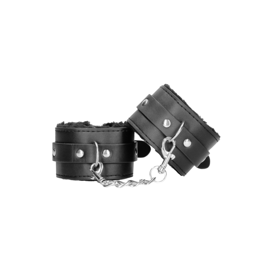 Plyšová pouta na ruce z koženky