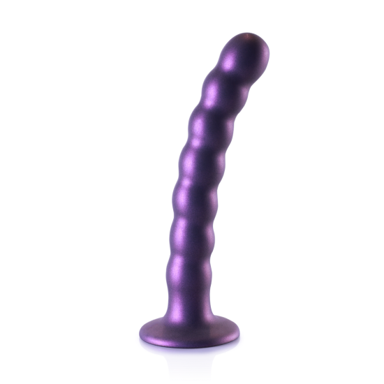 Korálkované silikonové dildo na bod G - 16