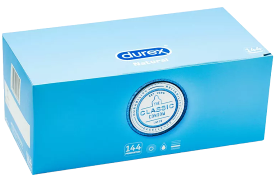 Durex Natural Slim Fit condoms 144 pcs
