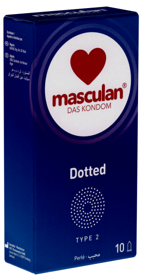Masculan Single: Typ 2 dotted condoms
