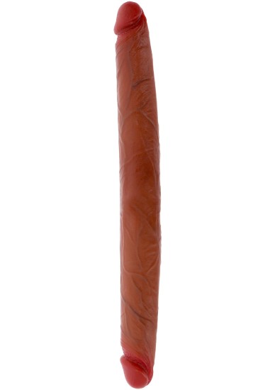 Dvojitý dildo s předkožkou ze silikonu 40 cm
