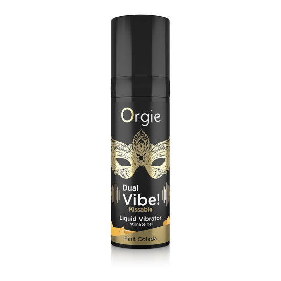 Dvojitý vibrátor s líbivou chutí - Pina Colada - 15 ml