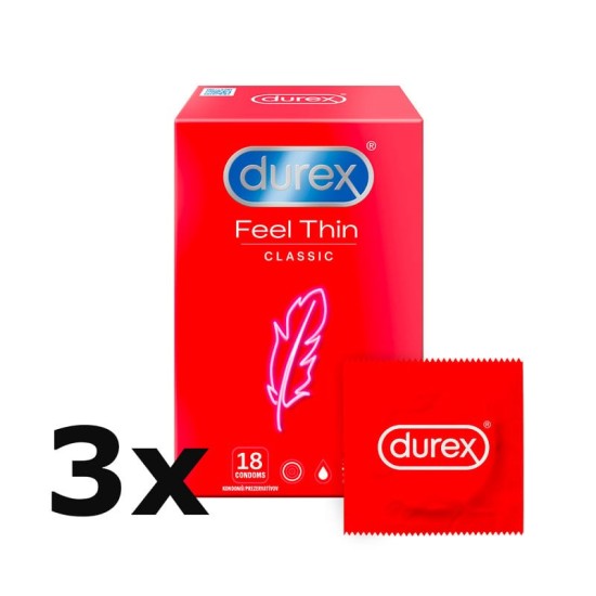 Durex Feel Thin Classic – tenké kondomy (54 ks)