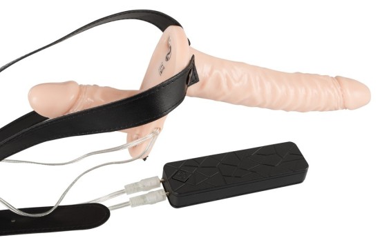 You2Toys Strap-on Duo – dvojitý vibrační připínací penis
