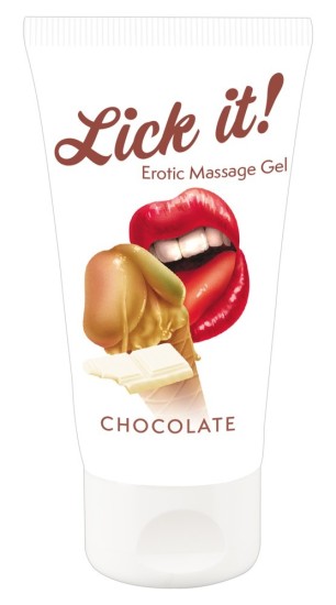 Lick it! masážní gel s příchutí čokolády 50 ml