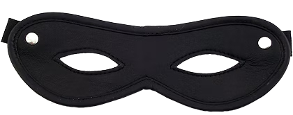 ROUGE Leather Open Eye Mask Black