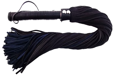 ROUGE Long Suede Flogger Leather Handle Black/Blue