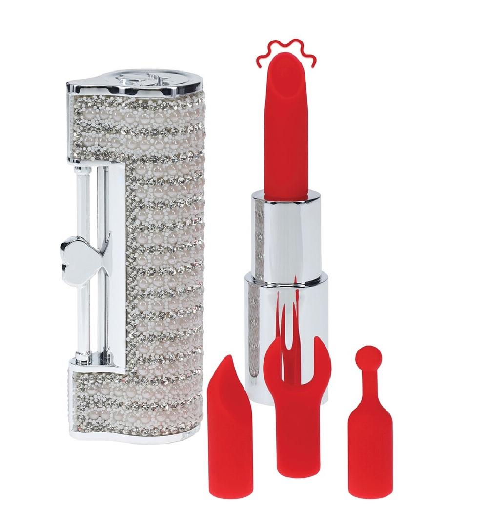 Loveline Angel Lipstick minivibrátor se 4 nástavci Loveline