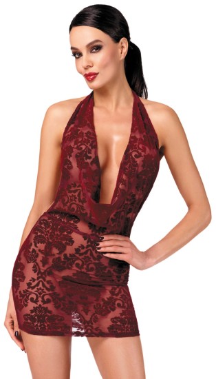 NOIR F385 Kink Royal cascade mini dress L