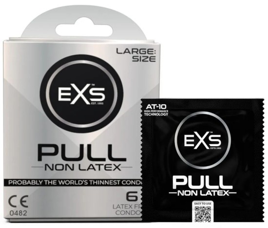 EXS Pull Large – bezlatexové kondomy (6 ks)