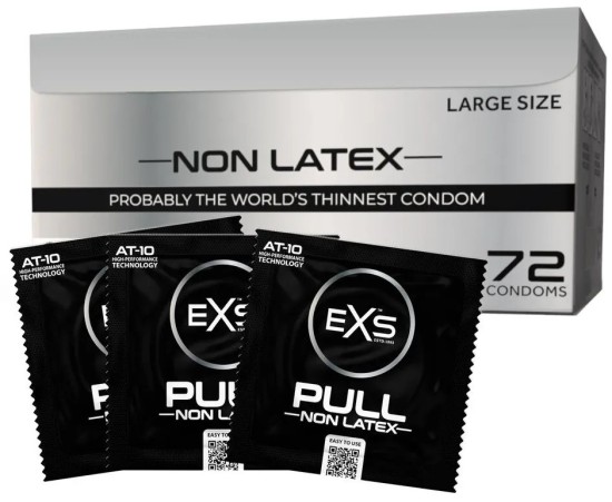EXS Pull Large – bezlatexové kondomy (72 ks)